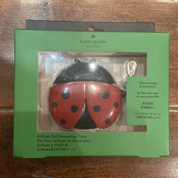 Kate Spade Lady Bug Dottie Silicone Airpods 3rd Generation Case - Picture 6 of 7